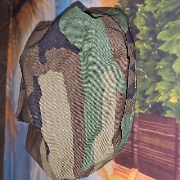 Vintage Camo Hat Cap‎ with Brim Army Marines XL - Picture 7 of 8